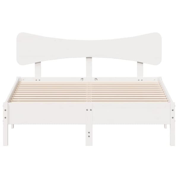 vidaXL Sengeramme uten madrass hvit 120x190 cm heltre furu