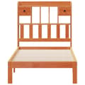 Miniatyrbilde 5 av 11: vidaXL Seng med bokhylle uten madrass voksbrun 90x190 cm heltre furu
