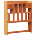 Miniatyrbilde 8 av 11: vidaXL Seng med bokhylle uten madrass voksbrun 90x190 cm heltre furu