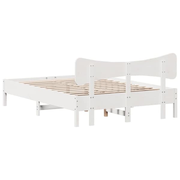 vidaXL Sengeramme uten madrass hvit 120x200 cm heltre furu