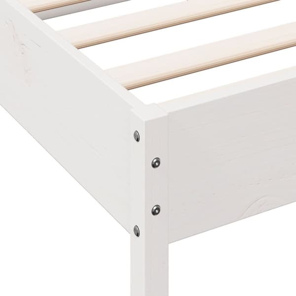 vidaXL Sengeramme uten madrass hvit 120x200 cm heltre furu