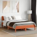 Miniatyrbilde 4 av 11: vidaXL Sengeramme uten madrass brun 135x190 cm heltre furu