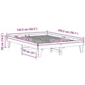 Miniatyrbillede 10 af 10: vidaXL sengeramme uden madras 140x190 cm massivt fyrretræ hvid