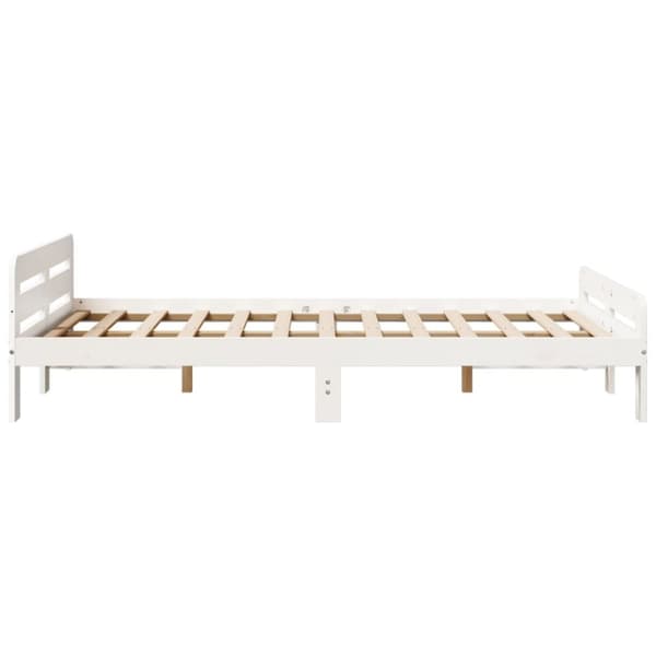 vidaXL Sengeramme uten madrass hvit 135x190 cm heltre furu