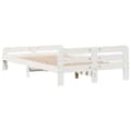 Miniatyrbilde 7 av 10: vidaXL Sengeramme uten madrass hvit 135x190 cm heltre furu