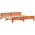 Miniatyrbilde 6 av 11: vidaXL Sengeramme uten madrass voksbrun 200x200 cm heltre furu
