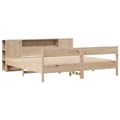 Miniatyrbilde 4 av 11: vidaXL Seng med bokhylle uten madrass 200x200 cm heltre furu