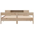 Miniatyrbilde 5 av 11: vidaXL Seng med bokhylle uten madrass 200x200 cm heltre furu