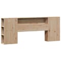 Miniatyrbilde 8 av 11: vidaXL Seng med bokhylle uten madrass 200x200 cm heltre furu