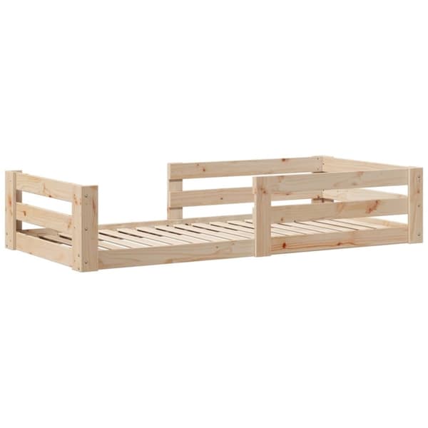 vidaXL Sängynrunko ilman patjaa 75x190 cm täysi mänty