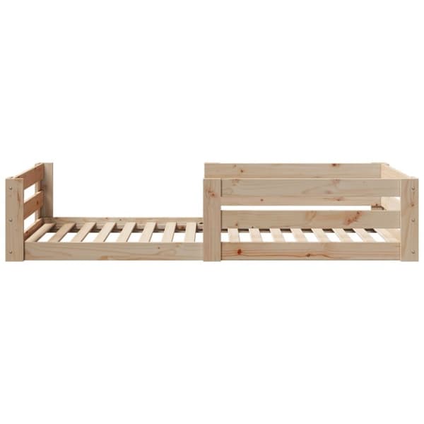 vidaXL Sängynrunko ilman patjaa 75x190 cm täysi mänty