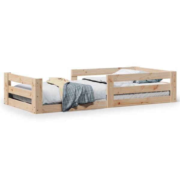 vidaXL Sängynrunko ilman patjaa 75x190 cm täysi mänty