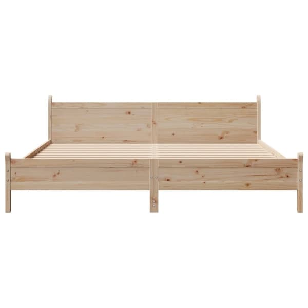 vidaXL sengeramme uden madras 200x200 cm massivt fyrretræ