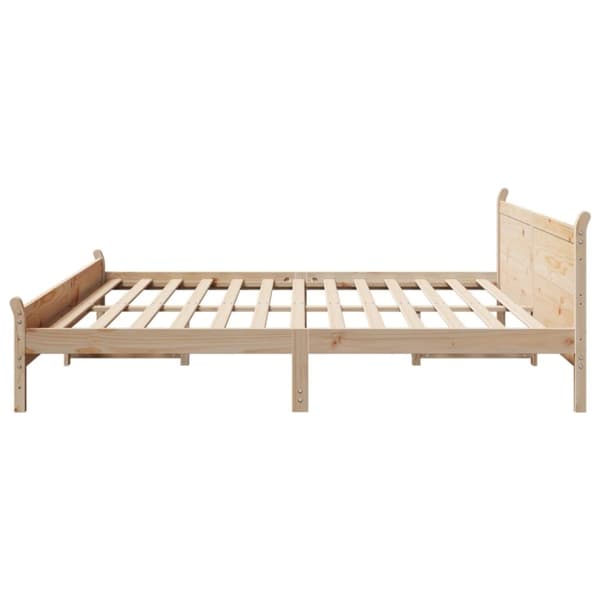 vidaXL sengeramme uden madras 200x200 cm massivt fyrretræ