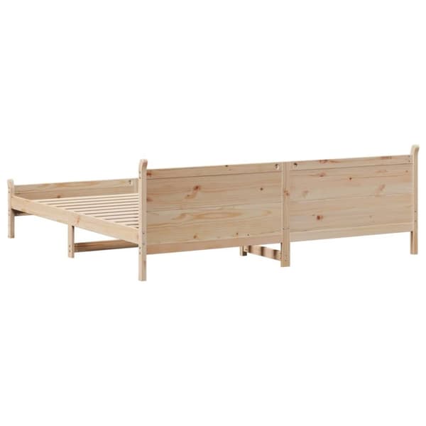 vidaXL sengeramme uden madras 200x200 cm massivt fyrretræ