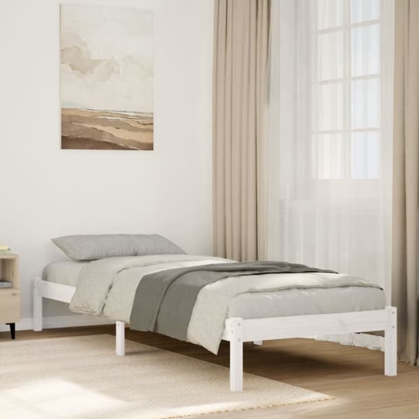 vidaXL ekstra lang sengeramme uden madras 90x220 cm massivt fyrretræ