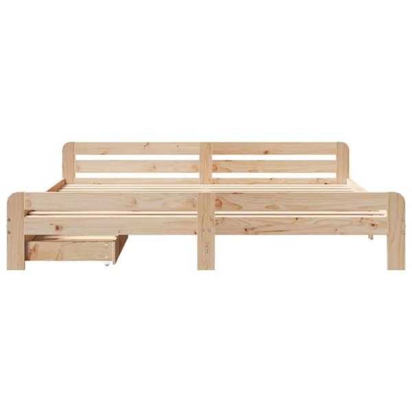 vidaXL sengeramme uden madras 200x200 cm massivt fyrretræ