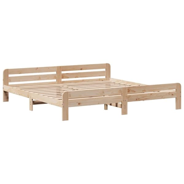 vidaXL sengeramme uden madras 200x200 cm massivt fyrretræ