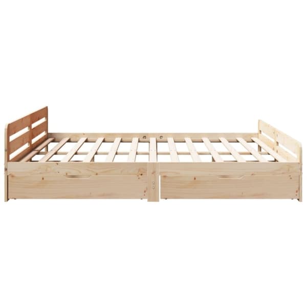 vidaXL sengeramme uden madras 200x200 cm massivt fyrretræ
