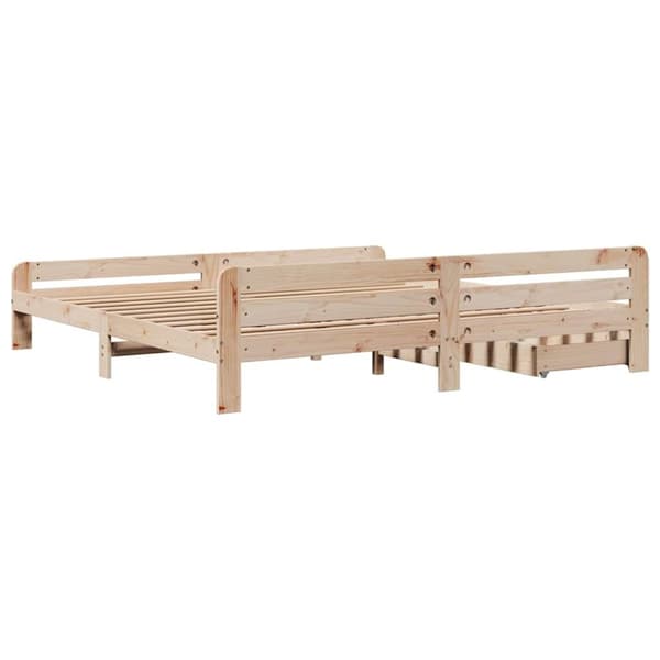 vidaXL sengeramme uden madras 200x200 cm massivt fyrretræ