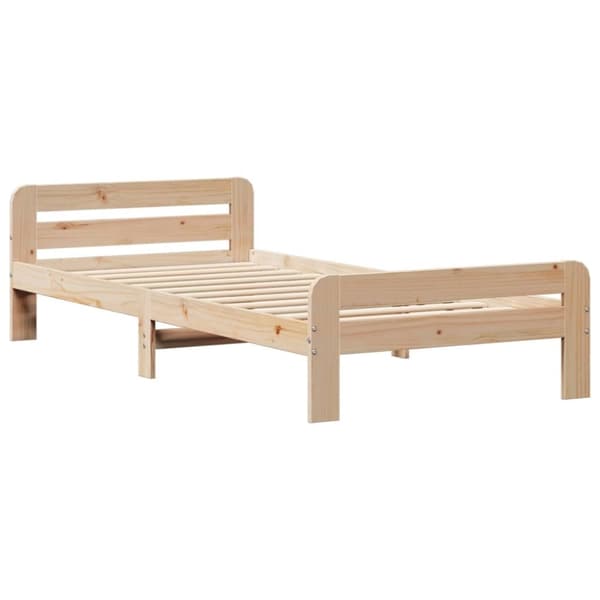 vidaXL Sengeramme uten madrass 75x190 cm heltre furu