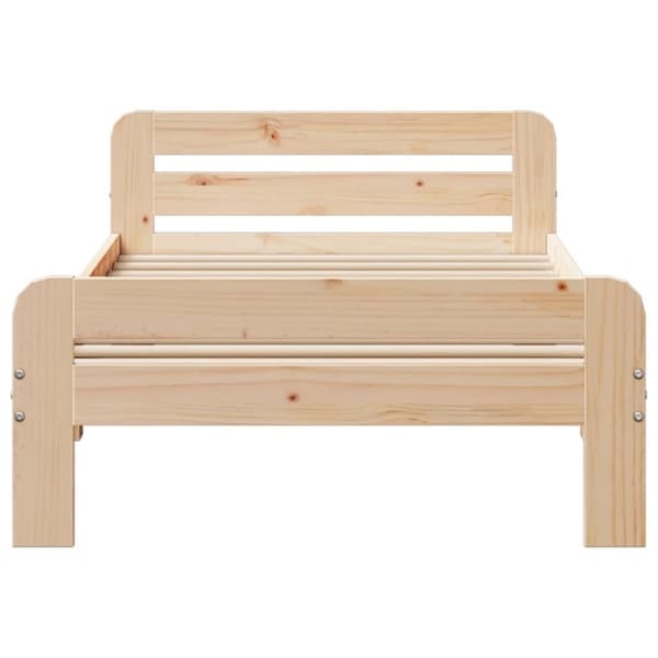 vidaXL Sengeramme uten madrass 75x190 cm heltre furu