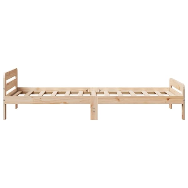 vidaXL Sengeramme uten madrass 75x190 cm heltre furu