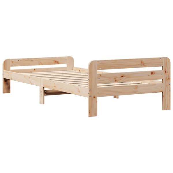 vidaXL Sengeramme uten madrass 75x190 cm heltre furu