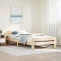 Miniatyrbilde 2 av 10: vidaXL Sengeramme uten madrass 75x190 cm heltre furu