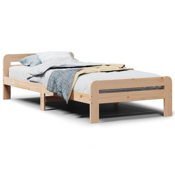 vidaXL Sengeramme uten madrass 75x190 cm heltre furu