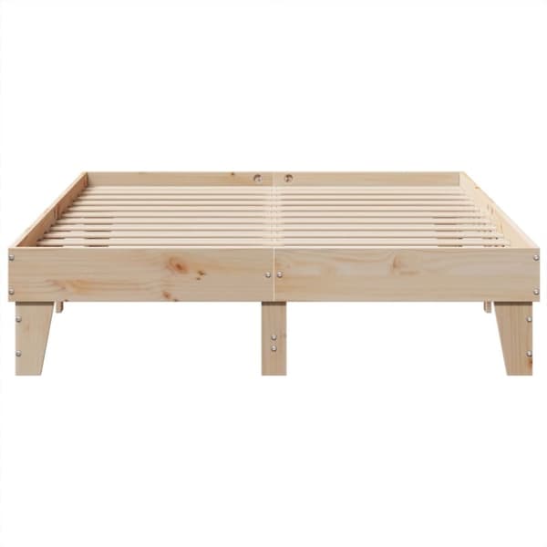 vidaXL sengeramme uden madras 140x200 cm massivt fyrretræ