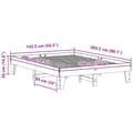 Miniatyrbillede 10 af 10: vidaXL sengeramme uden madras 140x200 cm massivt fyrretræ