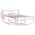 Miniatyrbilde 10 av 10: vidaXL Sengeramme uten madrass 120x190 cm heltre furu