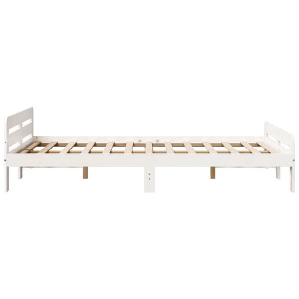 vidaXL Sengeramme uten madrass hvit 120x190 cm heltre furu
