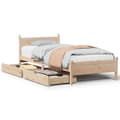 Miniatyrbilde 3 av 11: vidaXL Sengeramme uten madrass 100x200 cm heltre furu