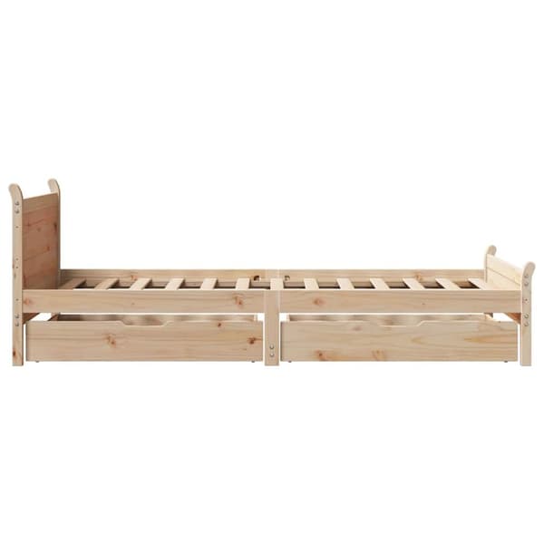 vidaXL Sengeramme uten madrass 100x200 cm heltre furu