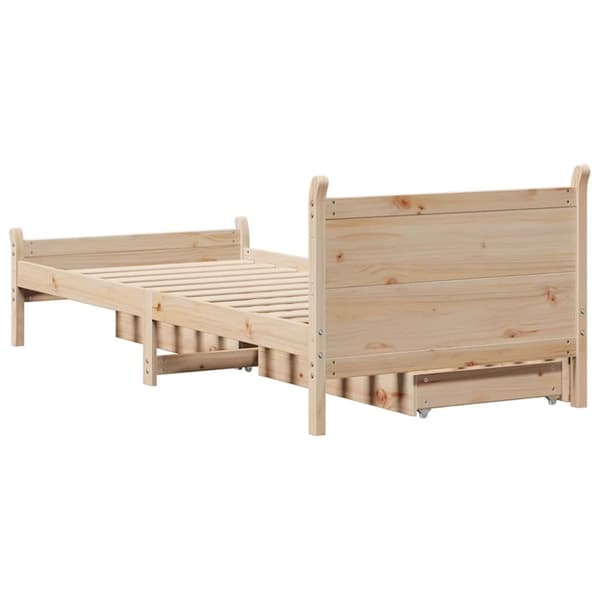 vidaXL Sengeramme uten madrass 100x200 cm heltre furu