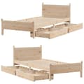 Miniatyrbilde 10 av 11: vidaXL Sengeramme uten madrass 100x200 cm heltre furu