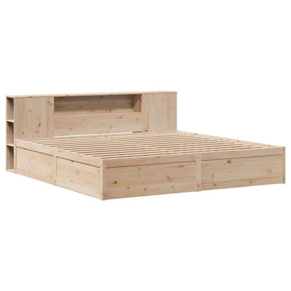 vidaXL Sängram utan madrass 180x200 cm massiv furu