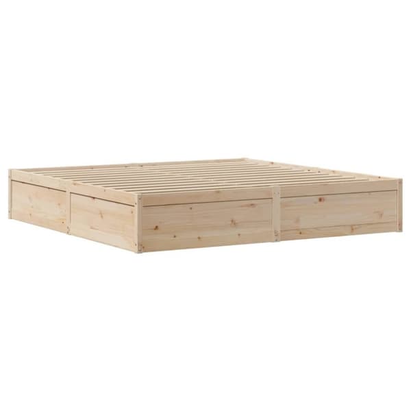 vidaXL Sängram utan madrass 180x200 cm massiv furu