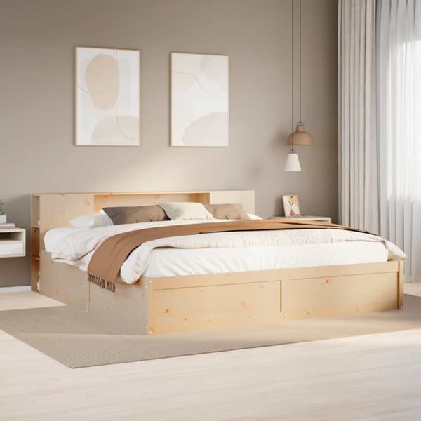 vidaXL Sängram utan madrass 180x200 cm massiv furu