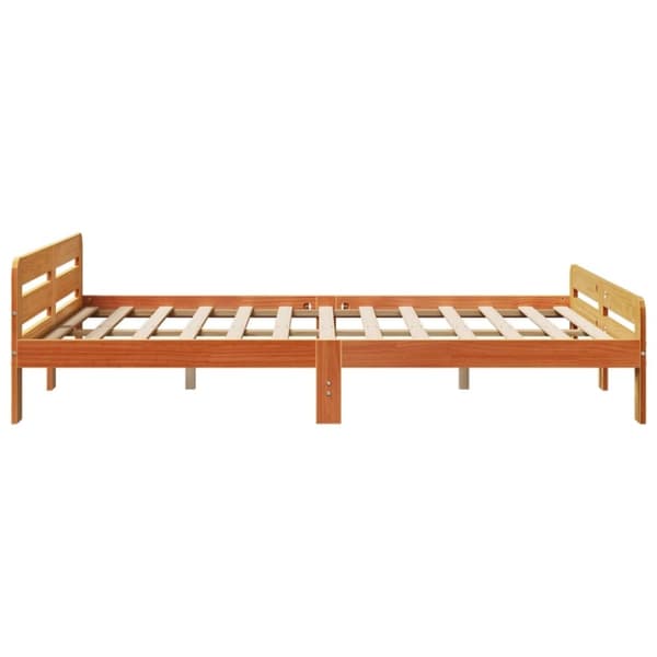 vidaXL Sengeramme uten madrass brun 150x200 cm heltre furu