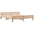 Miniatyrbilde 4 av 10: vidaXL Sengeramme med madrass 200x200 cm heltre furu