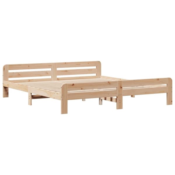 vidaXL Sengeramme med madrass 200x200 cm heltre furu