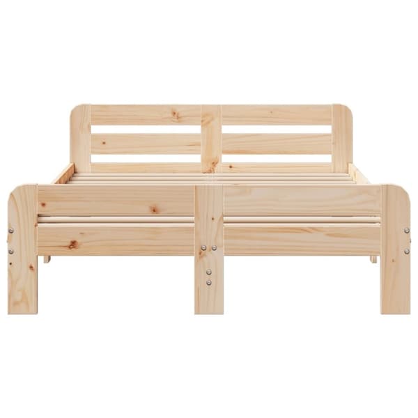 vidaXL Sengeramme med madrass 200x200 cm heltre furu