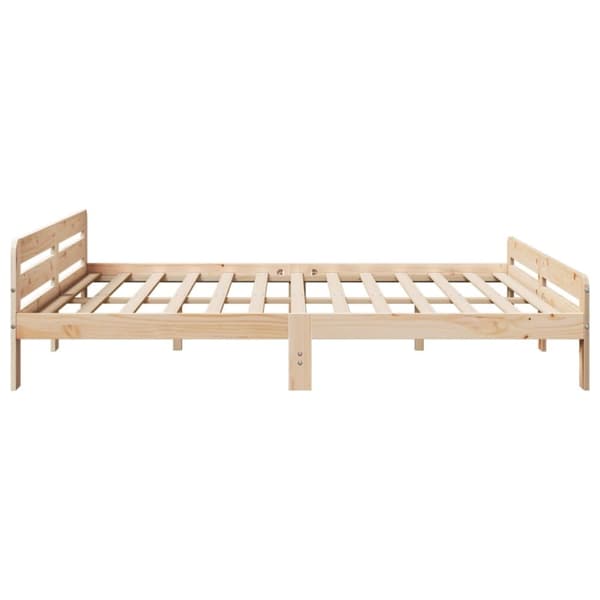 vidaXL Sengeramme med madrass 200x200 cm heltre furu