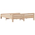 Miniatyrbilde 7 av 10: vidaXL Sengeramme med madrass 200x200 cm heltre furu