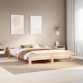 Miniatyrbilde 2 av 10: vidaXL Sengeramme med madrass 200x200 cm heltre furu