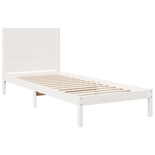 vidaXL Ekstra lang sengeramme uten madrass hvit 100x210 cm heltre