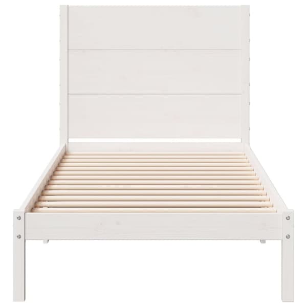 vidaXL Ekstra lang sengeramme uten madrass hvit 100x210 cm heltre